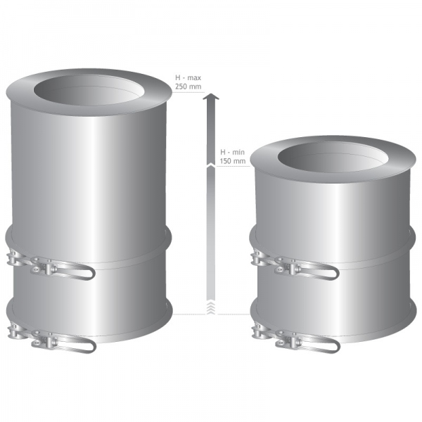 Tuyau reglable 25 à 40 CM cheminée double paroi