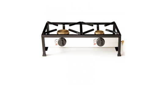Cuisinière réchaud à gaz portable 2 feux 60x30