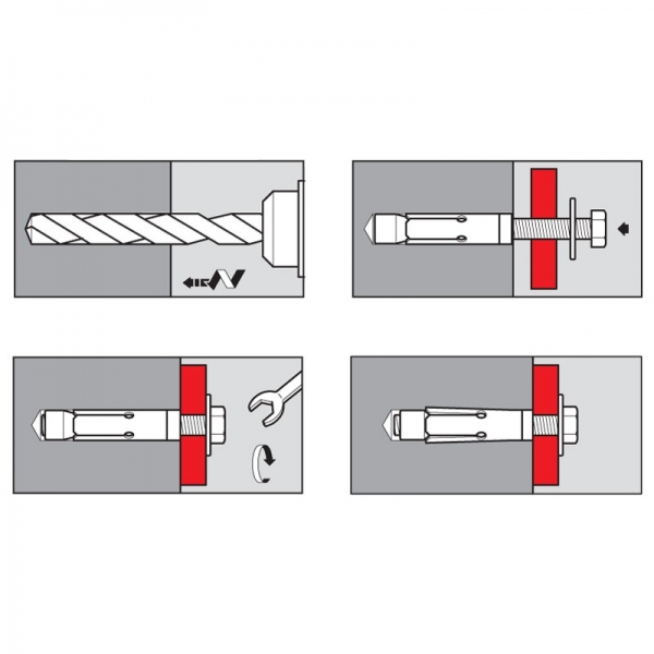 Chevilles métallique à expansion Inox-A4 316