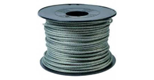 Câble d'acier Inox-Galvanisé plastifié Ø 2mm - vendu au mètre