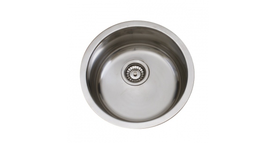 Évier inox rond à encastrer MODERNE 1 bac Ø45 x 16