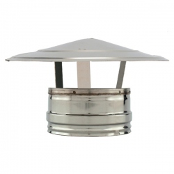 Chapeau chinois conduit cheminée inox double paroi