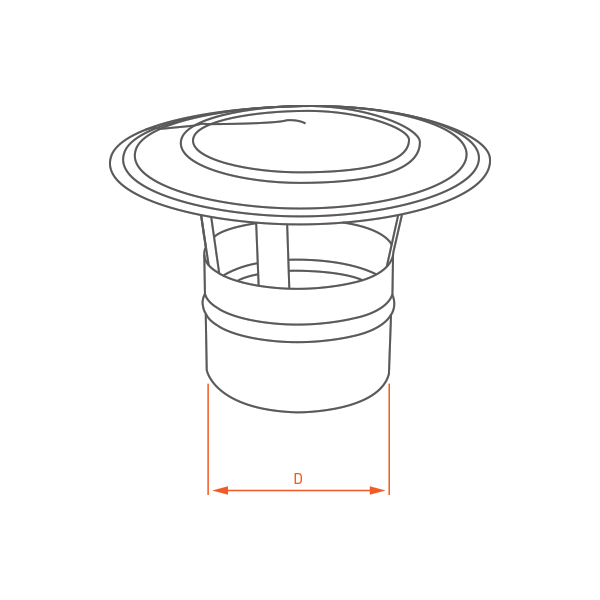 Conduit de cheminée - Chapeau pare pluie