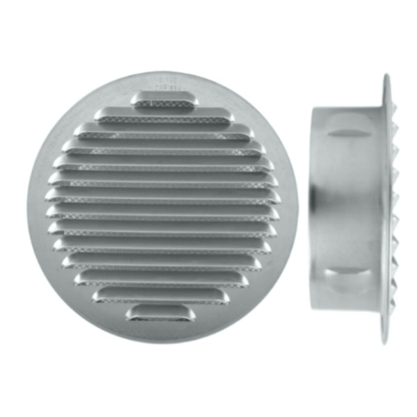 Grille d'aération à encastrer aluminium Ø160