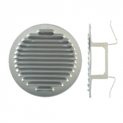 Grille d'aération à clipser aluminium Ø80/125