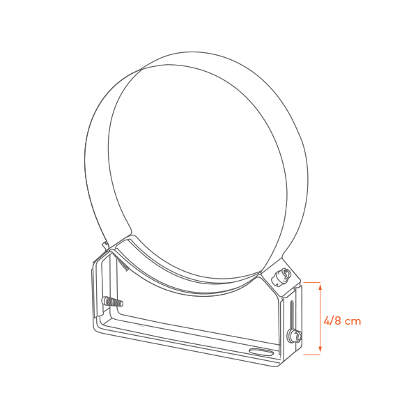 Collier support réglable 4/8 cm