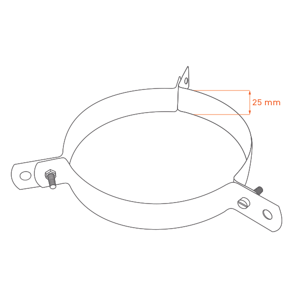 Collier haubanage - Conduit cheminée