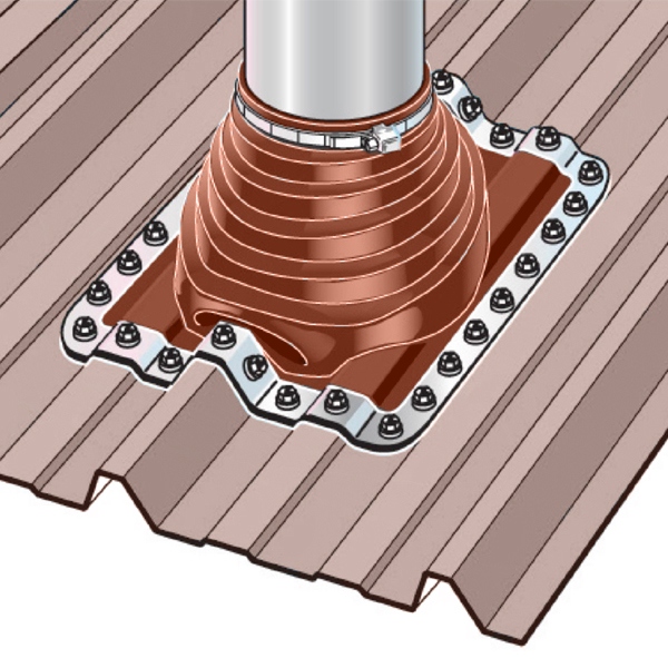 Pipeco silicone rouge vulcanisé haute températures Ø101 au Ø209 mm