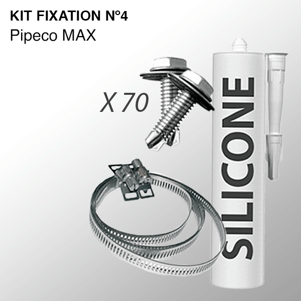 Kit fixation et étanchéité Pipeco sur Bac Acier