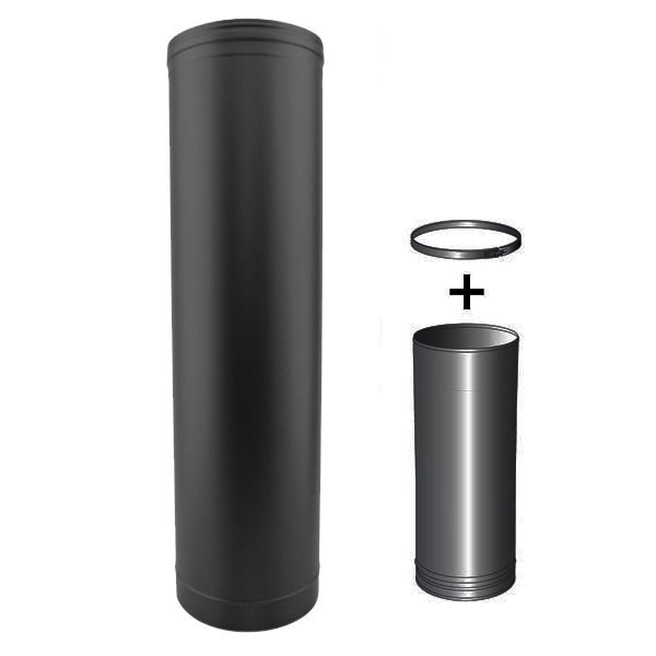 Tuyau droit 1 M - Conduit Noir ou Anthracite PRO