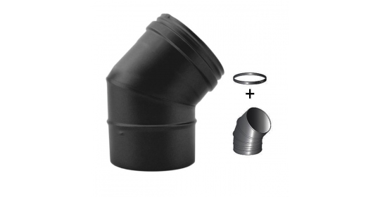Coude à 45° -Conduit Noir ou Anthracite PRO