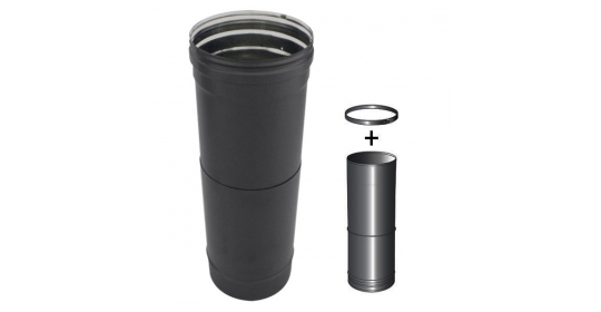 Tuyau ajustable 38 à 56 CM -Conduit Noir ou Anthracite PRO
