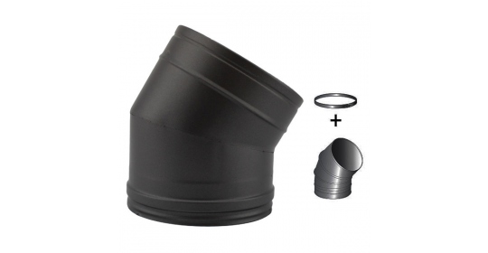 Coude à 30° -Conduit fumée double paroi Noir / Anthracite