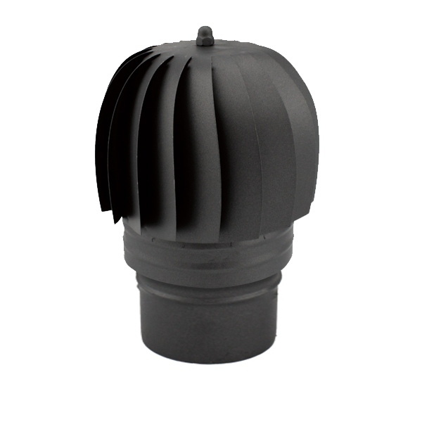 Chapeau extracteur cheminée rotatif Noir-Anthracite diamètre 80